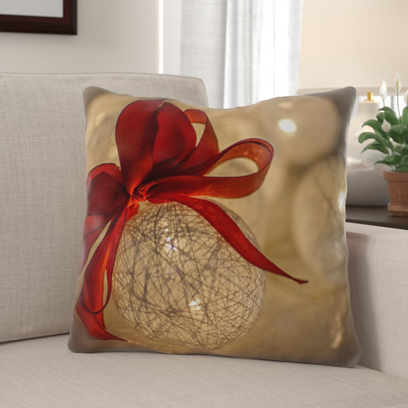 The Holiday Aisle® Jaylee Christmas Indoor/Outdoor Canvas Throw Pillow